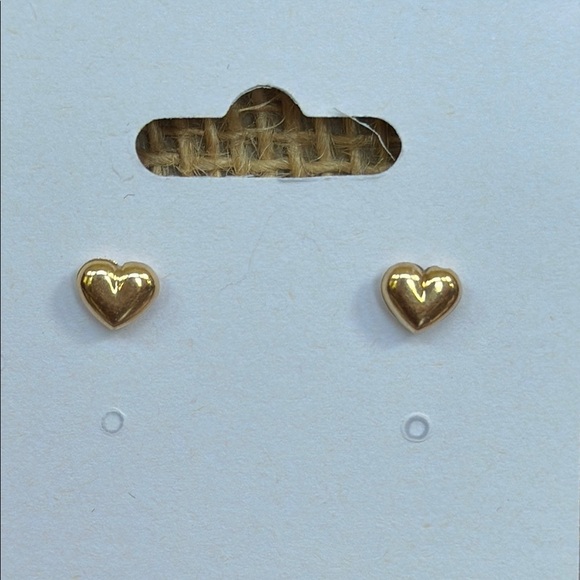 Children's Small 14K Gold Heart Stud Earrings